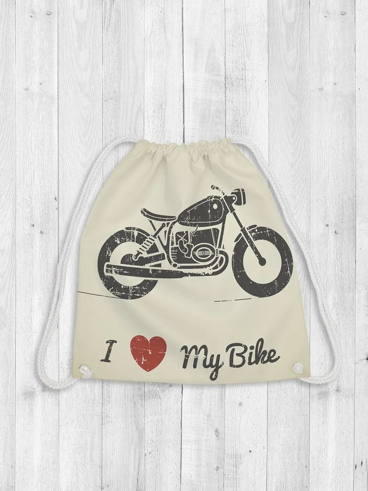 Сумка-мешок для обуви | Любовь и мотоцикл | JoyArty