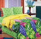 Комплект постельного белья «Гиацинт» (арт. 10618, 2-спальный люкс, БИОкомфорт, 2 наволочки 70х70, простыня на резинке)