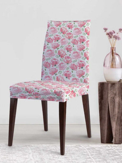 Чехол на стул «Розовый цветочный узор»