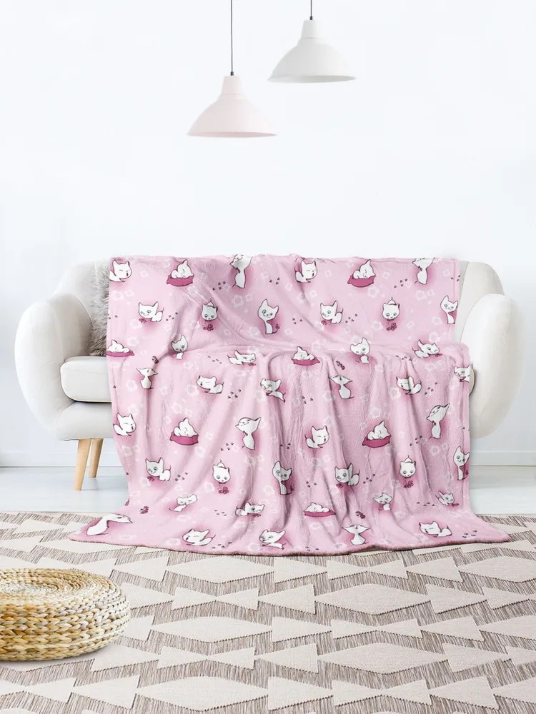 Плед | Цветочные коты | JoyArty