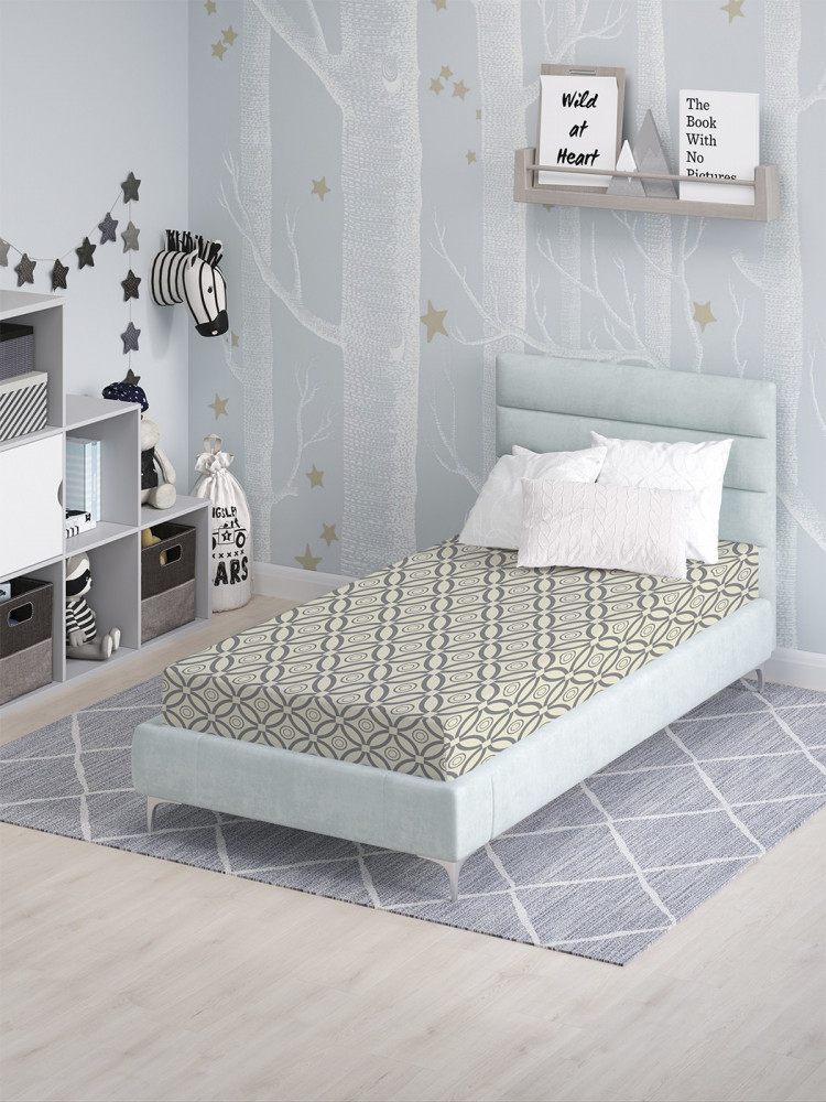 Простыня на резинке | Лепесточные круги | Ambesonne