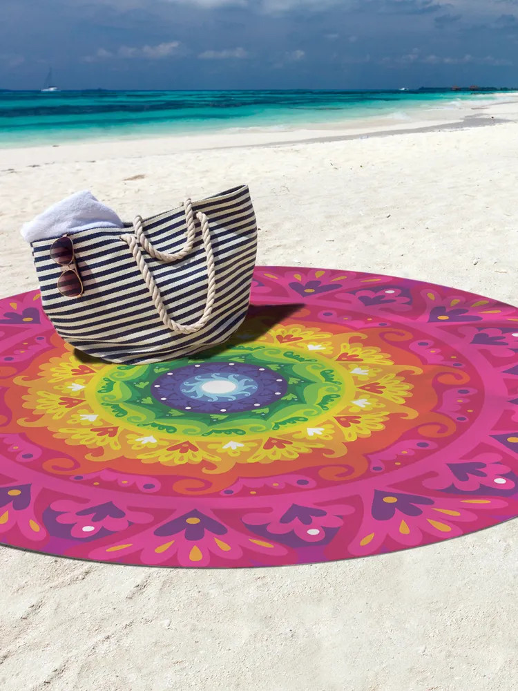 Коврик-парео пляжный | Цвета чакр | JoyArty