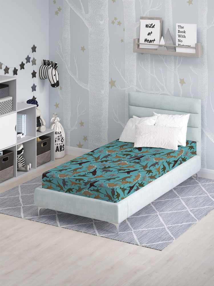 Простыня на резинке | Отряд динозавров | Ambesonne