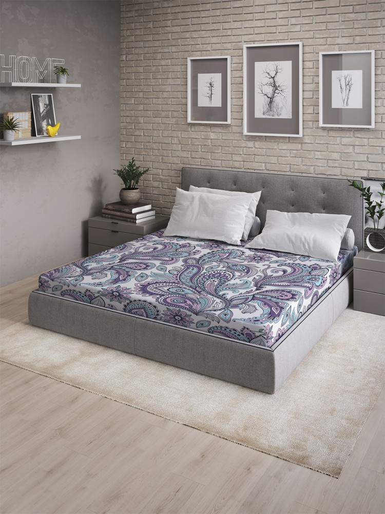 Простыня на резинке | Цветочный пожар | Ambesonne