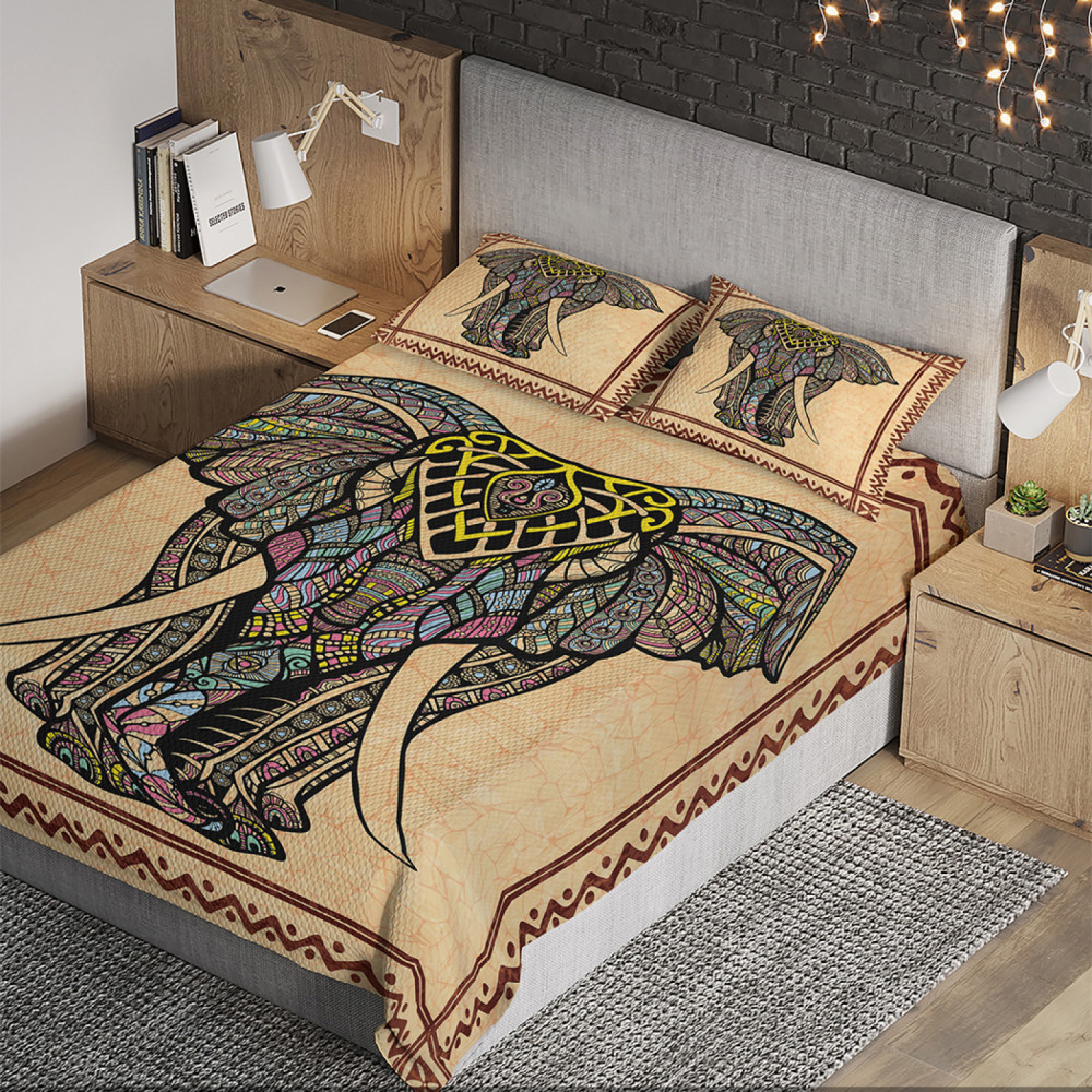 Покрывало стеганое с наволочками «Слон из грез» | Ambesonne