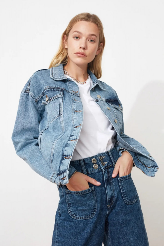 Куртка джинсовая женская | TRENDYOLMİLLA