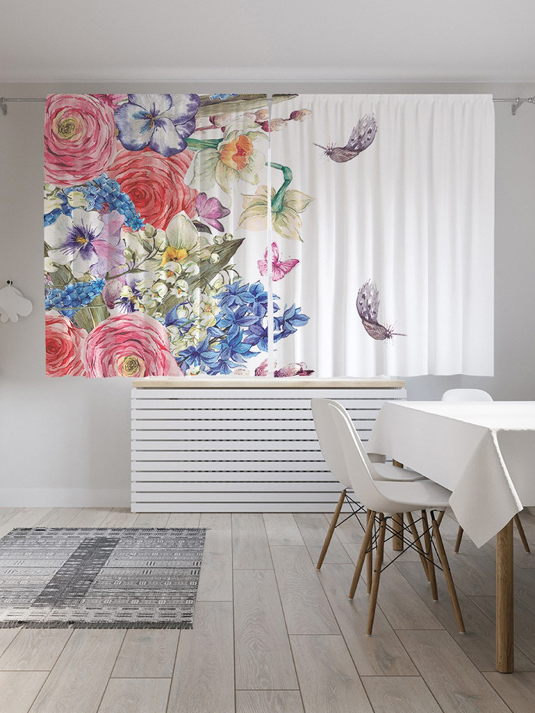 Комплект штор «Весенние цветы» | Весенние цветы | JoyArty