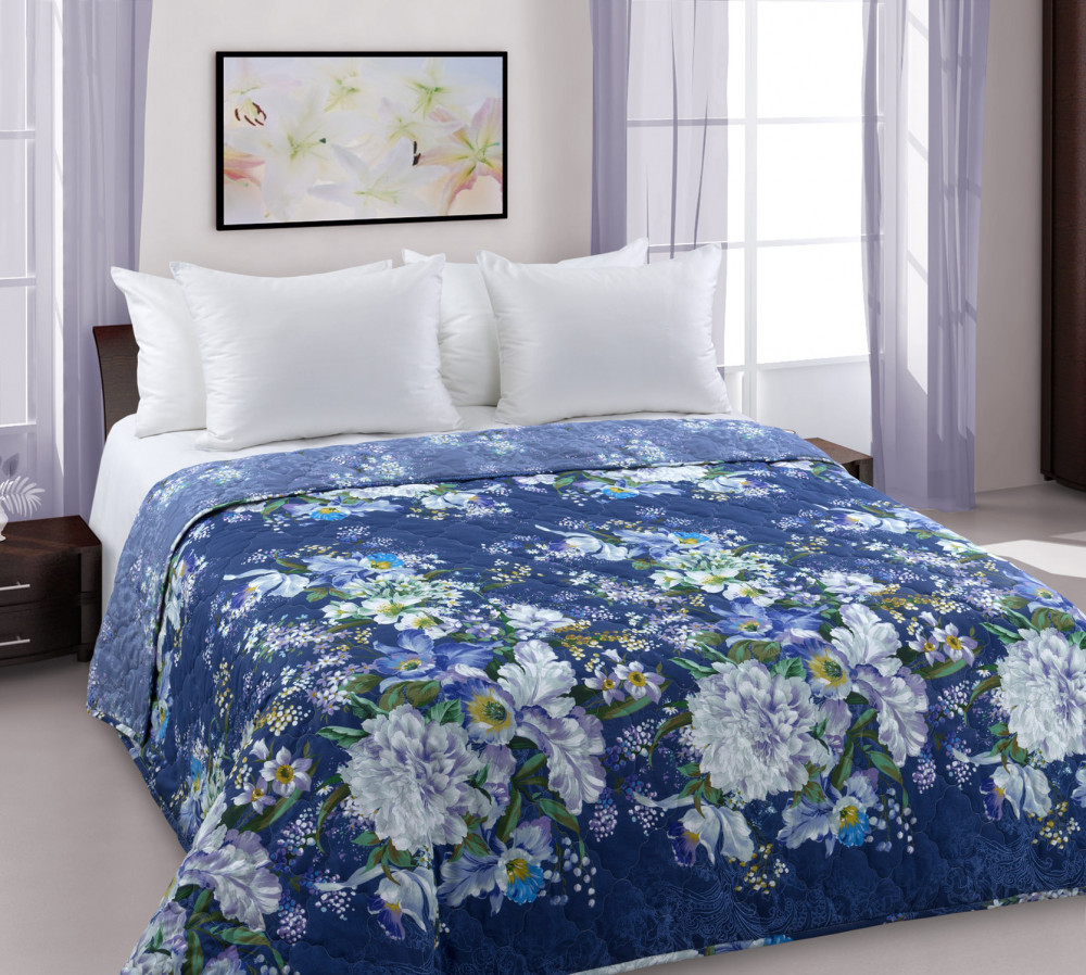 Покрывало стеганое «Белый стих 1» | Белый стих 1 | Королевское искушение