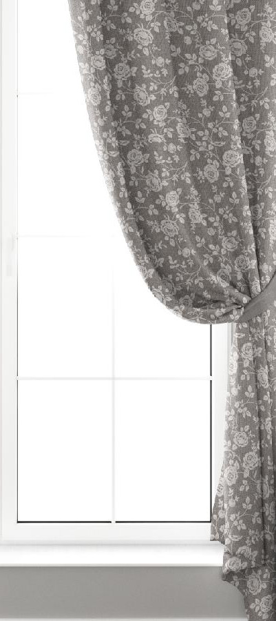 Штора «Розы на льне» | Розы на льне | Василиса