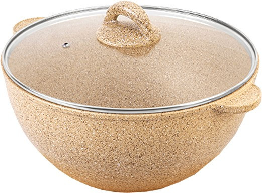 Казан с крышкой «Медовый гранит»