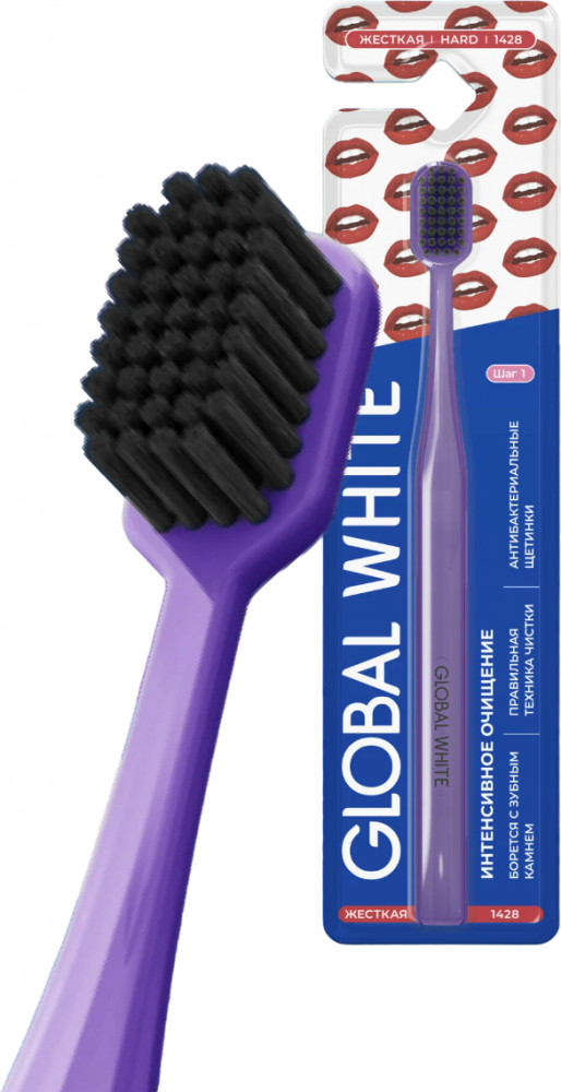 Зубная щетка для чувствительных зубов и десен «Hard» | Global White