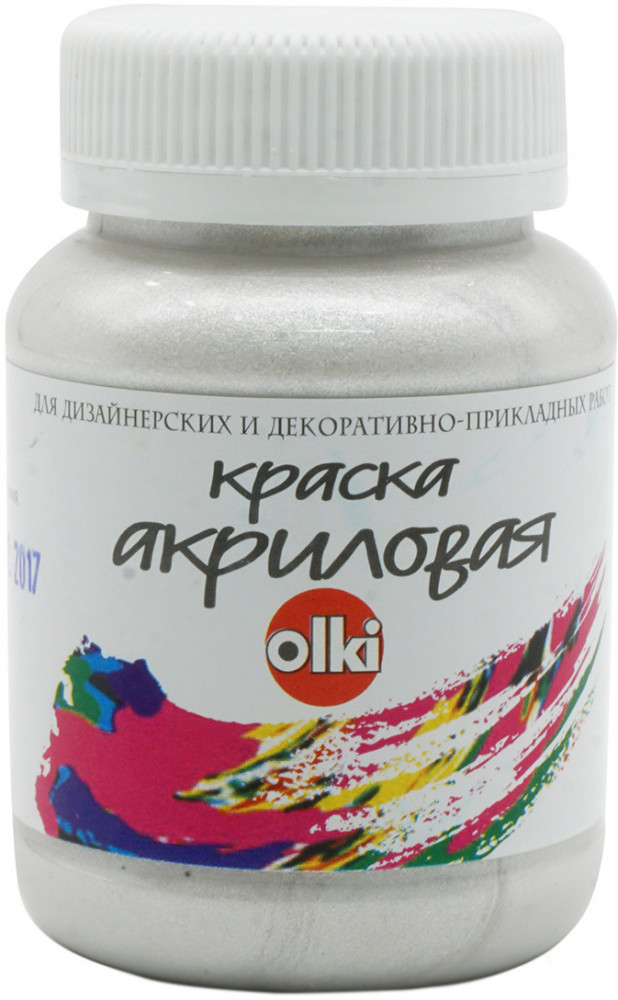 Краска акриловая для дизайнерских работ «Металлик», перламутровый | Olki