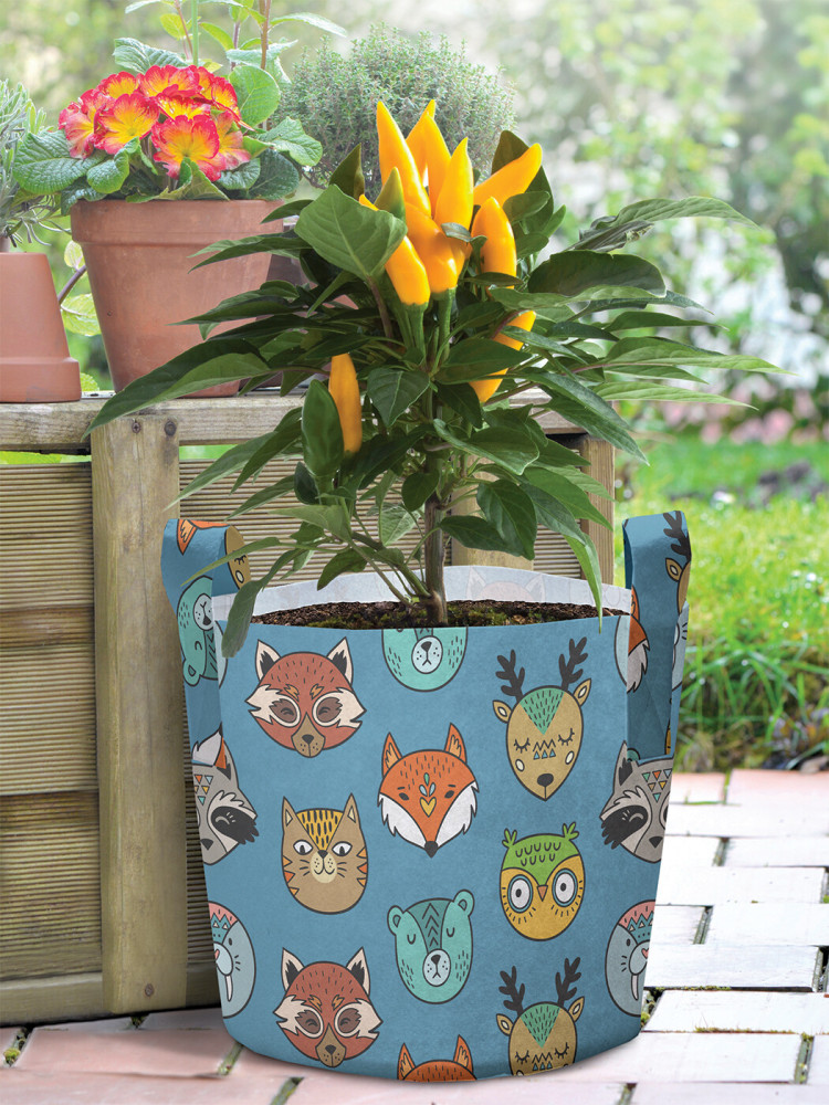 Мешок для хранения и рассады декоративный | Енот, лиса и кот | JoyArty