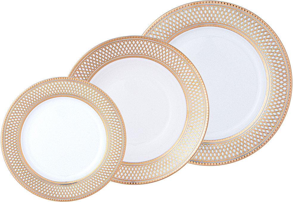 Набор тарелок «Золотая сетка» | Золотая сетка | Lefard