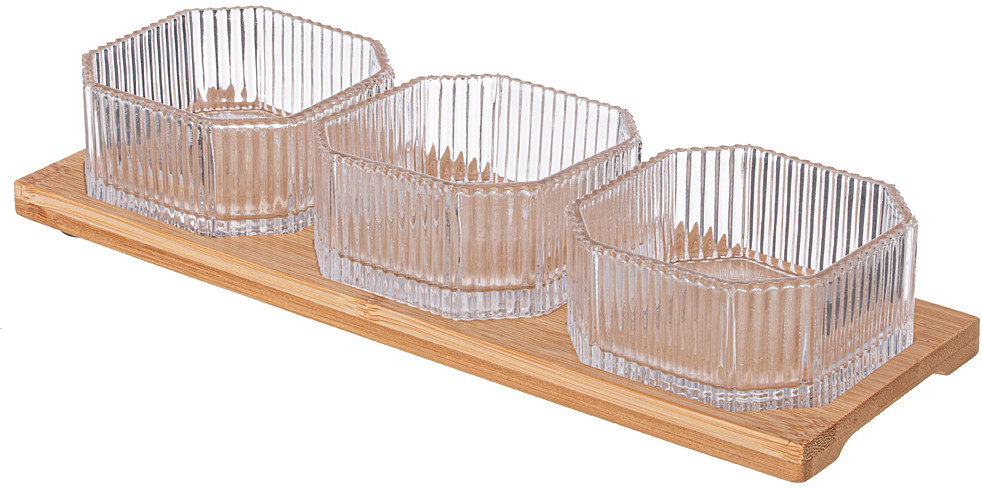 Набор ёмкостей на подставке «Perfo Smoky» | Perfo Smoky | Agness