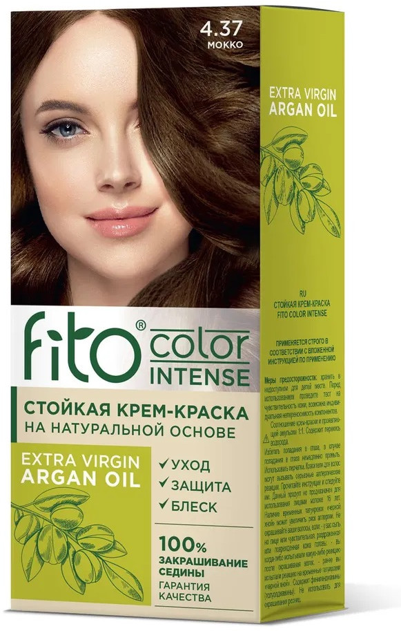 Крем-краска для волос, оттенок 4.37 Мокко | Fito color intense | Фитокосметик