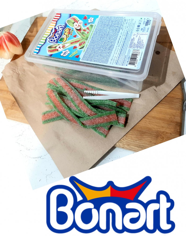 Мармелад кислые ремешки «Sour Belts» арбузные, коробка