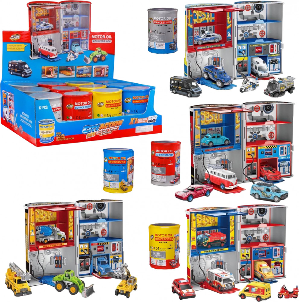 Набор-трансформер игровой «Мастерская в банке моторного масла» | Junfa Toys