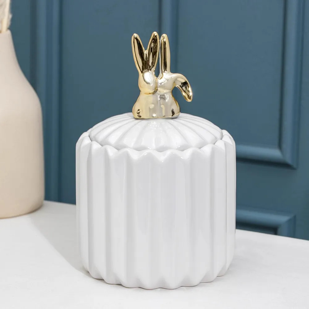 Банка для сыпучих продуктов «Золотой зайка» | Золотое настроение | Доляна