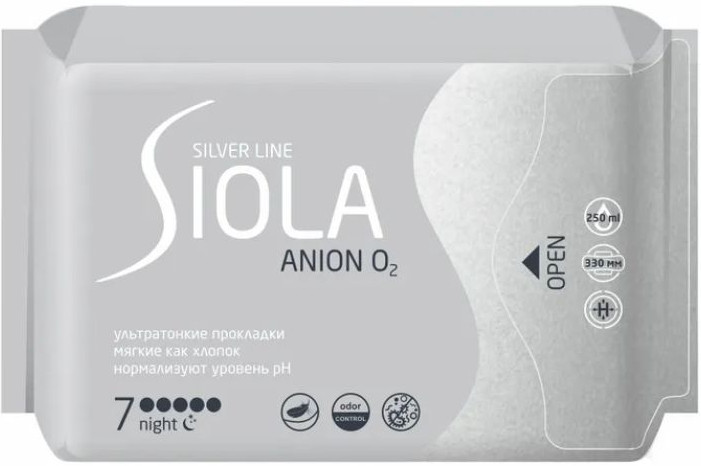 Прокладки гигиенические женские «Night» | Silver line | Siola