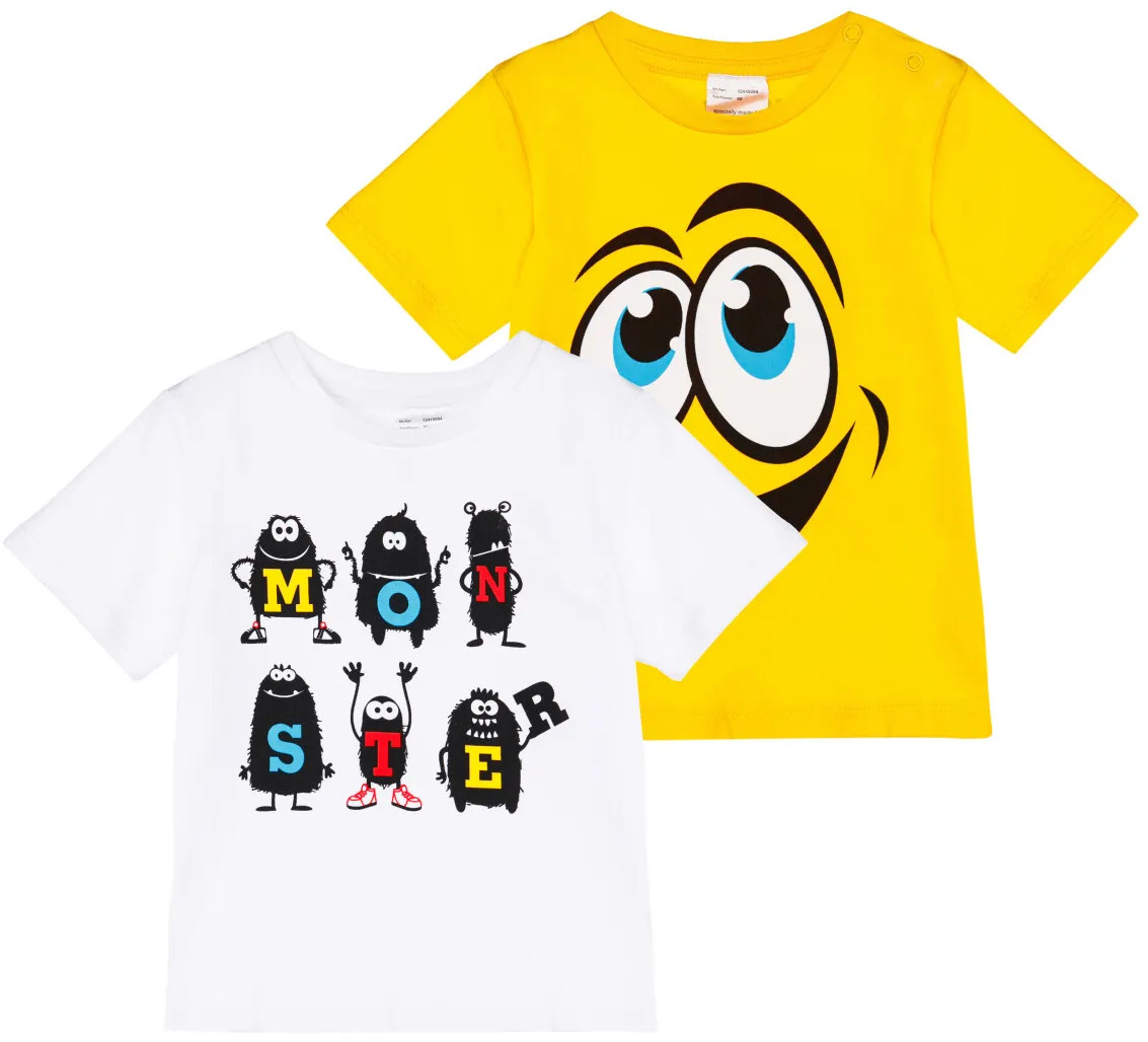 Комплект футболок для мальчика | Funny Monsters | PlayToday