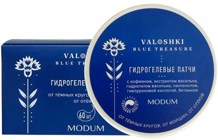 Патчи гидрогелевые для кожи вокруг глаз | Valoshki. Blue Treasure | Modum