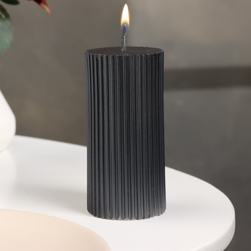 Свеча-цилиндр с гранями | Дарим Красиво