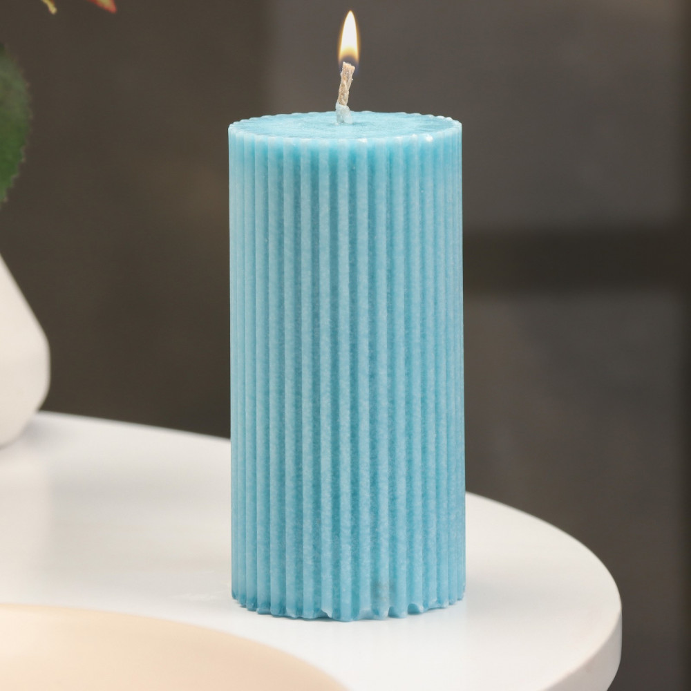 Свеча-цилиндр с гранями | Дарим Красиво