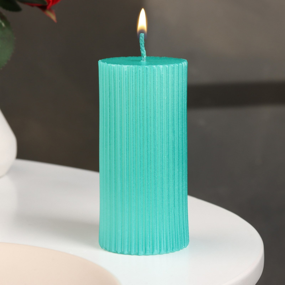 Свеча-цилиндр с гранями | Дарим Красиво