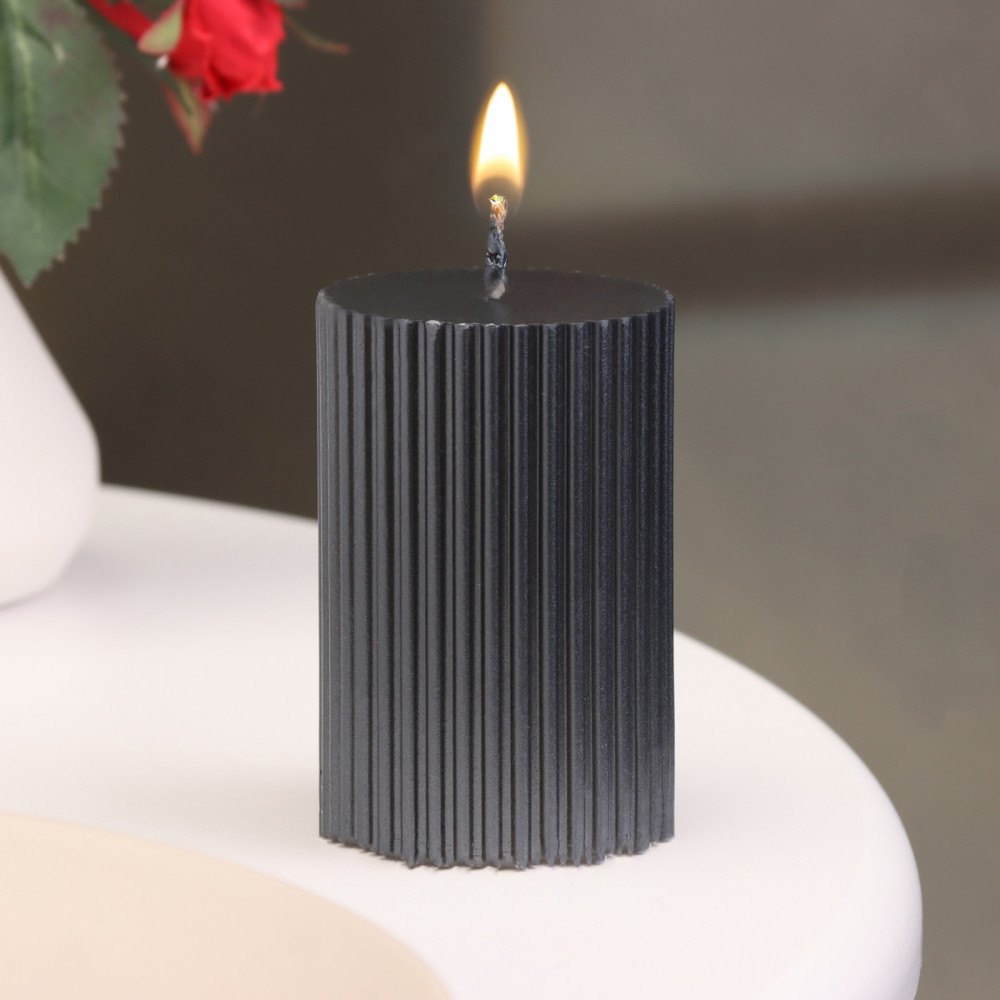 Свеча-цилиндр с гранями | Дарим Красиво