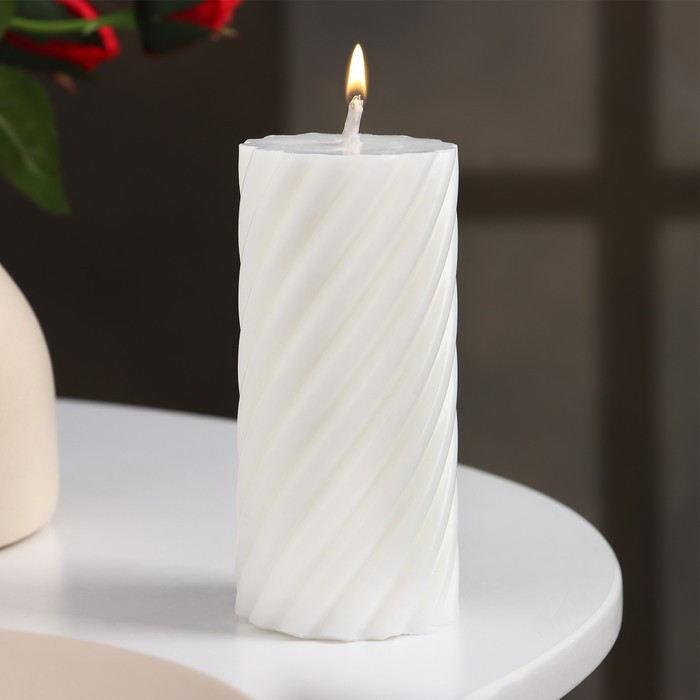 Свеча-цилиндр «Спираль» | Дарим Красиво