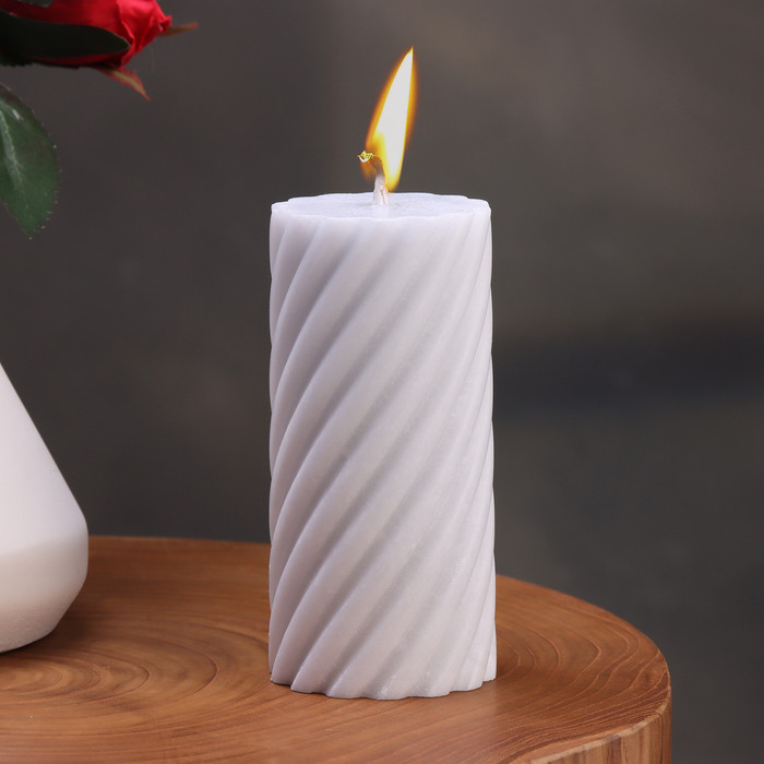 Свеча-цилиндр «Спираль» | Дарим Красиво