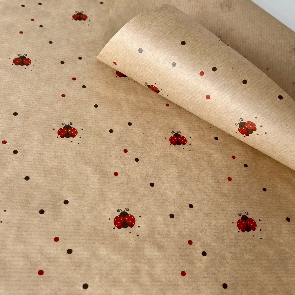 Бумага упаковочная «Божья коровка» | Carrero creative homе