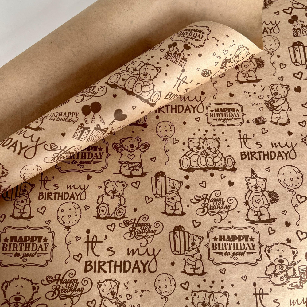 Бумага упаковочная «Мишки Тедди» | Carrero creative homе