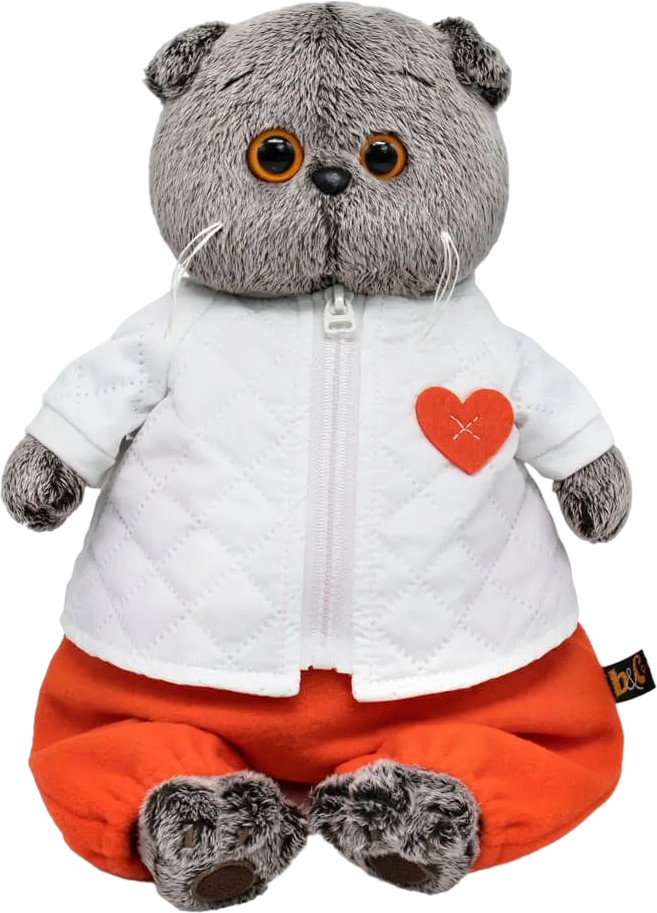 Игрушка мягкая «Кот Басик в стеганой куртке и комбинезоне» | Basik | Budi Basa