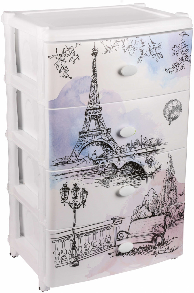 Комод пластиковый «Весна в Париже» | Альтернатива