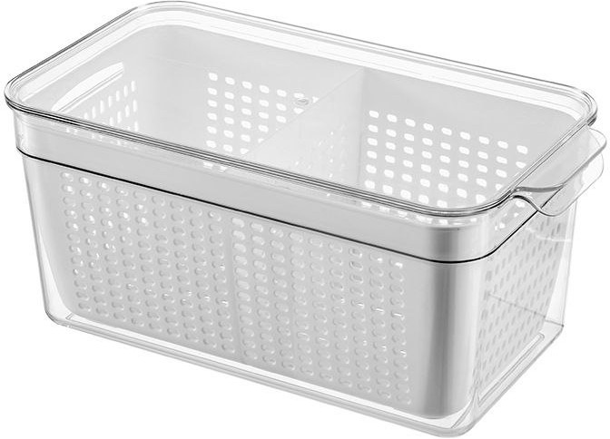Контейнер для хранения продуктов со сливной корзиной | DomesticEase