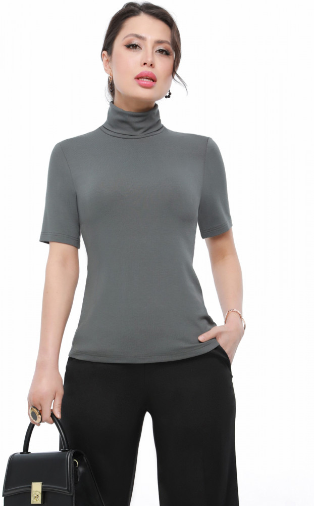 Водолазка с коротким рукавом женская «Ты в тренде» | DStrend