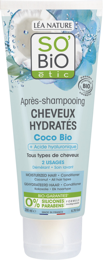 Кондиционер для волос увлажняющий «Кокос-гиалуроновая кислота» | SO'Bio étic