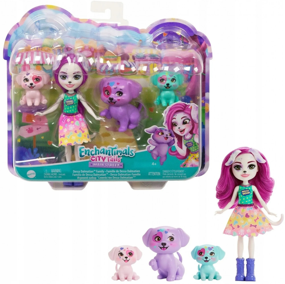 Набор игровой «Кукла Далматинец Десса с 3 зверушками» | Enchantimals | Mattel. Inc.