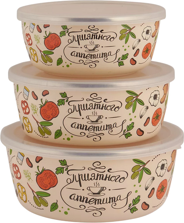 Набор мисок эмалированных «Приятного аппетита» | Приятного аппетита | Appetite