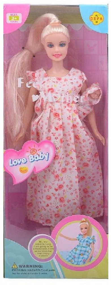 Кукла «Lucy Будущая мама в платье c цветами» | Defa