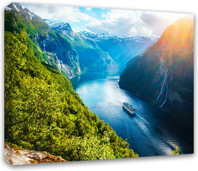 Картина на деревянном подрамнике «Горная река» | Симфония