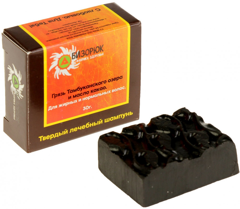 Шампунь для волос лечебный «Грязь Тамбуканского озера и масло какао» | Бизорюк