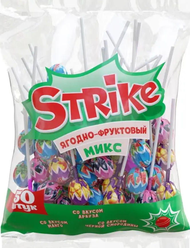 Карамель на палочке «Ягодно-фруктовый микс» | Strike