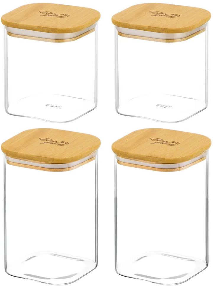 Набор банок с крышками «Crystal glass» | Crystal glass | Elan Gallery