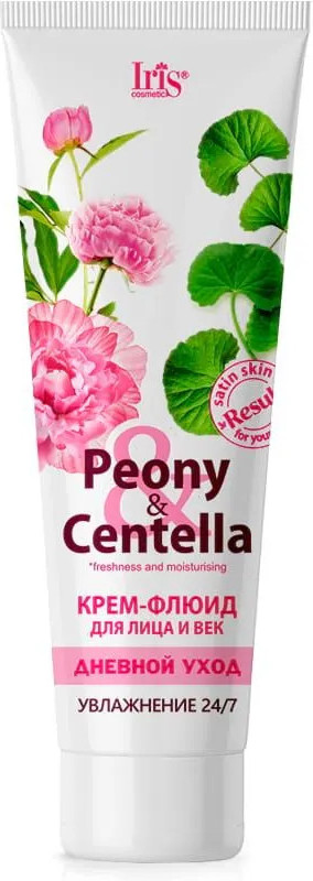 Крем-флюид для лица и век дневной | Peony&Centella | Iris Cosmetic