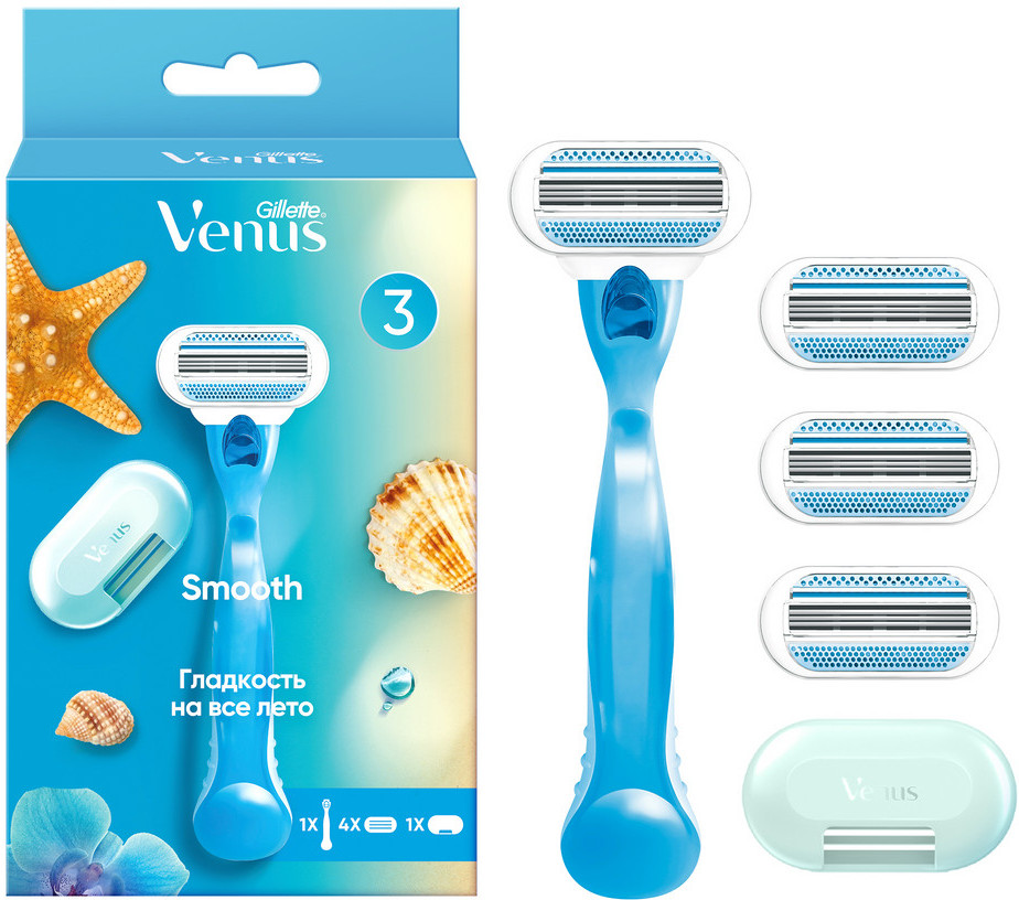 Станок бритвенный со сменными кассетами «Smooth» | Venus