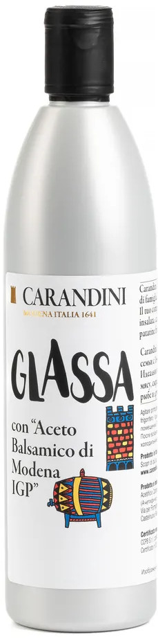 Соус с добавлением бальзамического уксуса Модены темный «Glassa» | Carandini