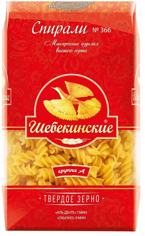 Макароны «№ 366 Спирали» | Шебекинские